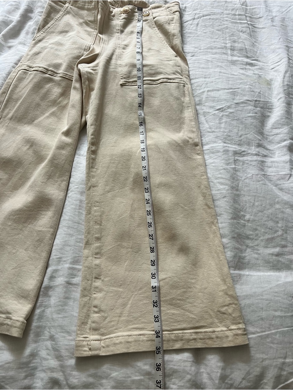Pilcro High-Rise Wide Leg Pants in Natural - Picture 6 of 9
